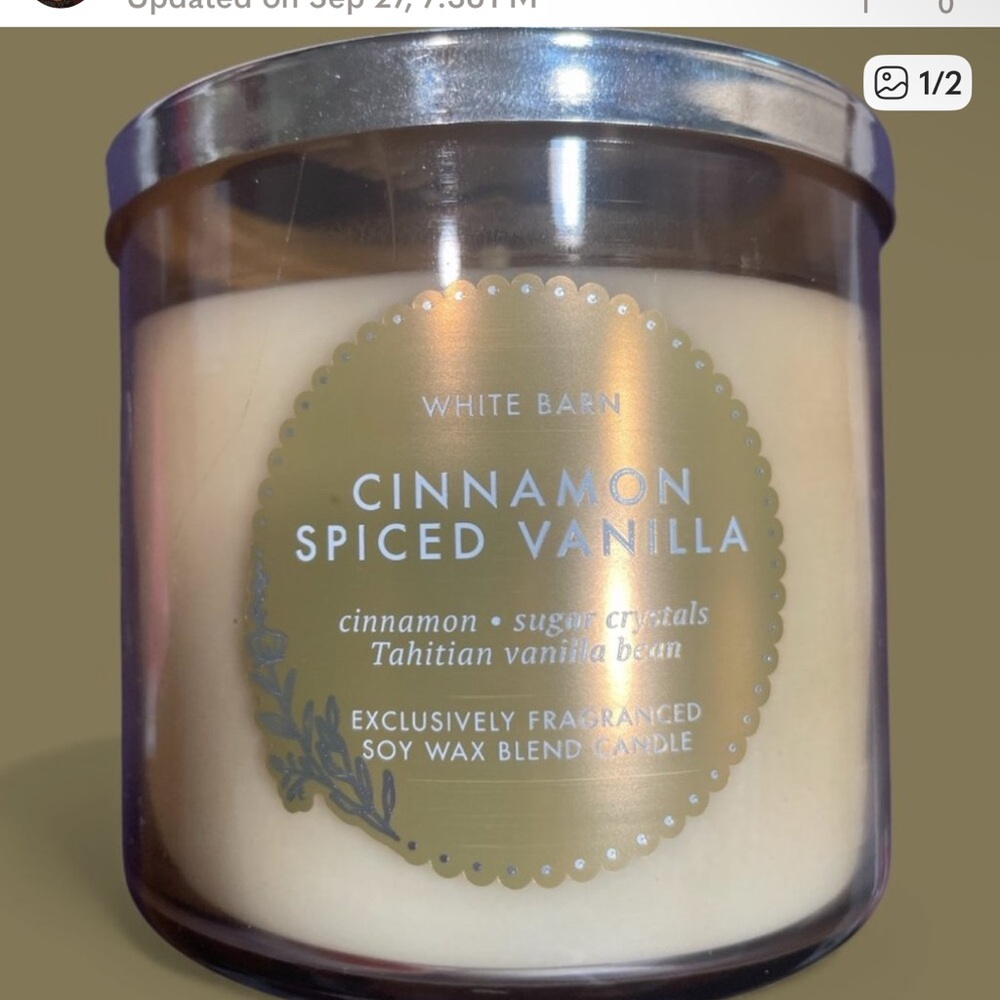 WHITE BARN - TRIPLE WICK CANDLE - CINNAMON SPICED VANILLA